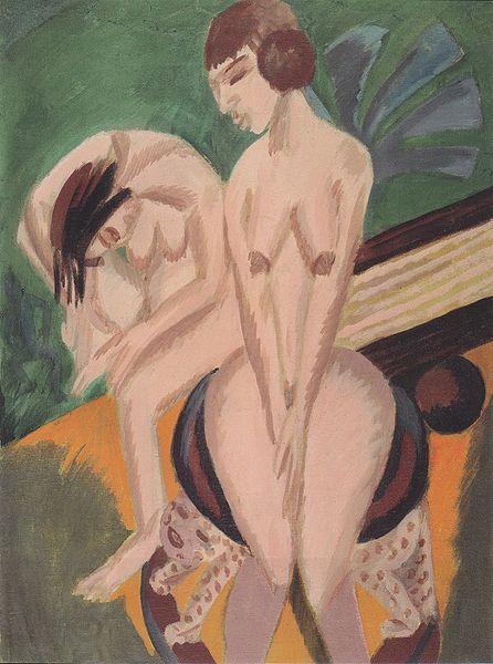 Ernst Ludwig Kirchner Zwei Akte im Raum China oil painting art
